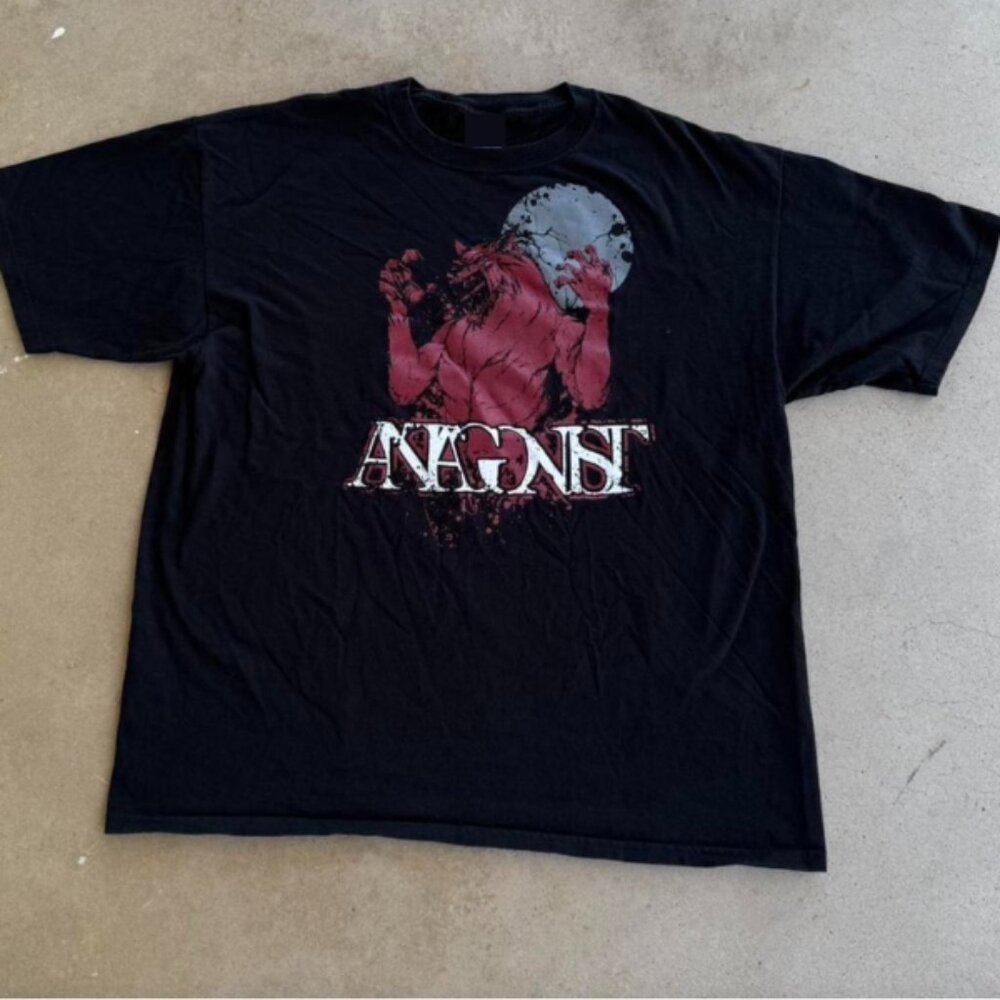 Agonist Werewolf Graphic Tee Black T-Shirt Horror Monster Art Unisex